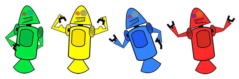 Primeira versão do mascote Android, criada por Dan Morrill